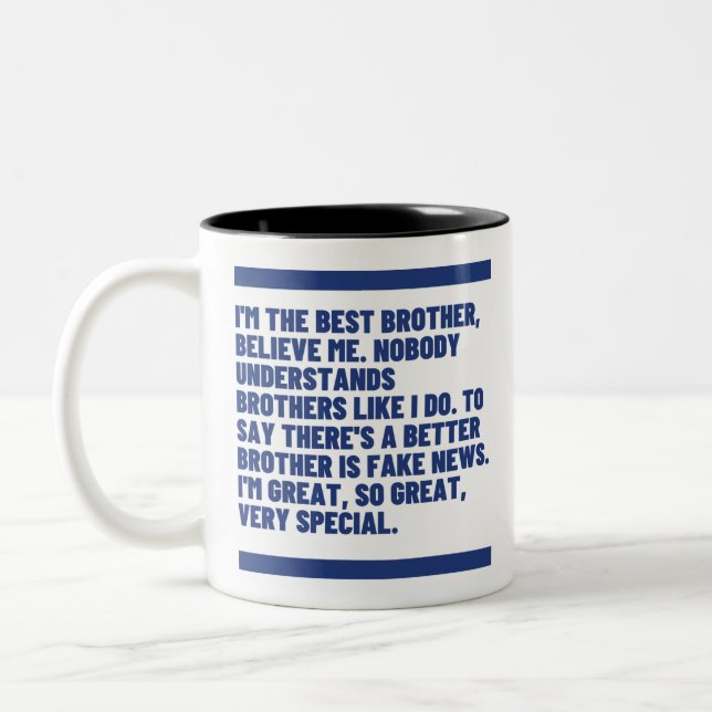 Bester Bruder Zweifarbige Tasse (Links)