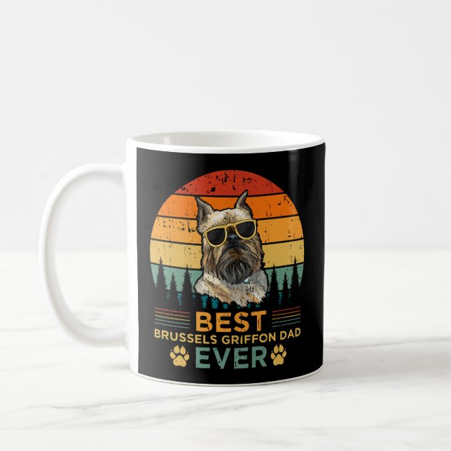 Bester Brüsseler Griffon-Vater je Vatertag Kaffeetasse (Links)