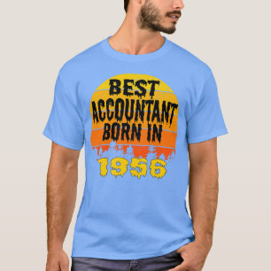 Bester Buchhalter Geboren 1956 Geburtstag Vintag T-Shirt