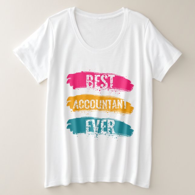 Bester Buchhalter je Große Größe T-Shirt (Design vorne)