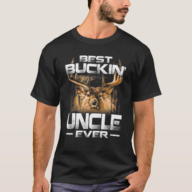 Bester Buckin' Onkel je T-Shirt Hirschjagd Bucking (Vorderseite)