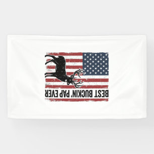 Bester Buckin Pap Ever Hirsch Flagge Vintage Vekto Banner