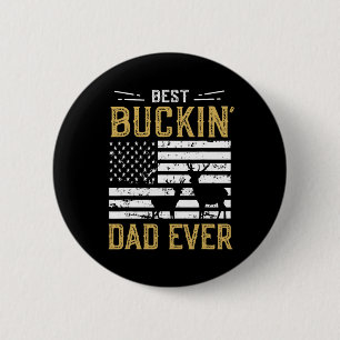 Bester Buckin Vater Ever Funny Gift Deer Hunter Co Button