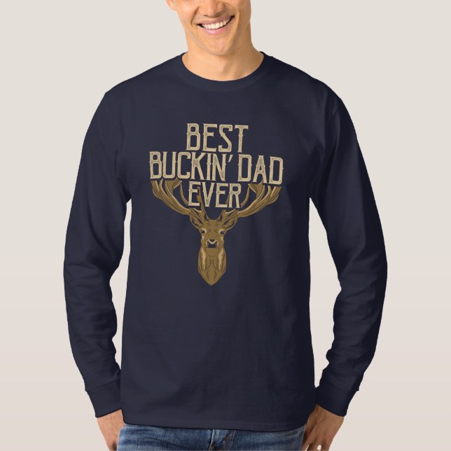 Bester Buckin Vater je Jagdurlaub T-Shirt (Vorderseite)