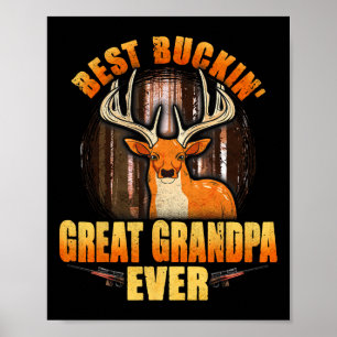 Bester Buckin's Great Opa Ever Deer Jagdfauna Poster