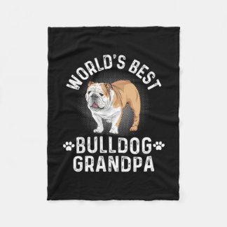 Bester Bulldog Großvater für Hunde Fleecedecke