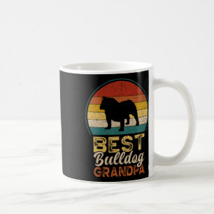 Bester Bulldog-Großvater Retro-Sonnenuntergang Vin Kaffeetasse
