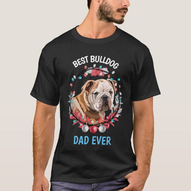 Bester Bulldog Vater je T - Shirt (Vorderseite)