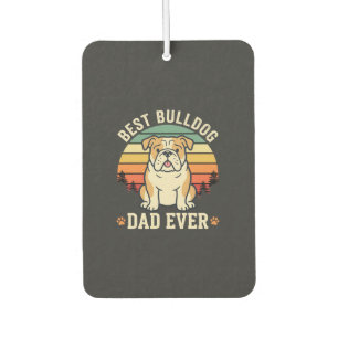 Bester Bulldoggen-Vater Aller Zeiten Retro-Vektor Autolufterfrischer