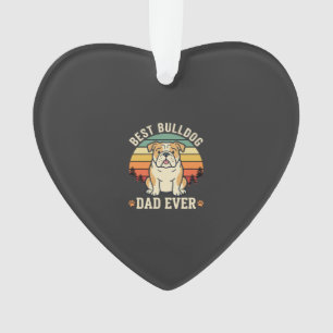 Bester Bulldoggen-Vater Aller Zeiten Retro-Vektor Ornament