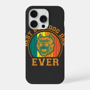 Bester Bulldoggen-Vater Aller Zeiten Retro Vintage iPhone 15 Pro Hülle