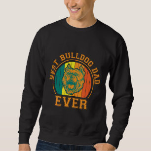 Bester Bulldoggen-Vater Aller Zeiten Retro Vintage Sweatshirt