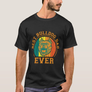 Bester Bulldoggen-Vater Aller Zeiten Retro Vintage T-Shirt