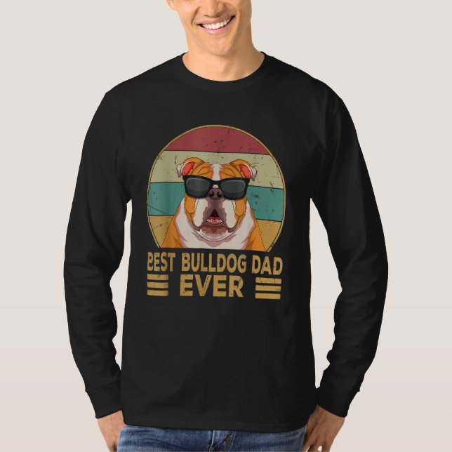 Bester Bulldoggen-Vater überhaupt Englische Bulldo T-Shirt (Vorderseite)