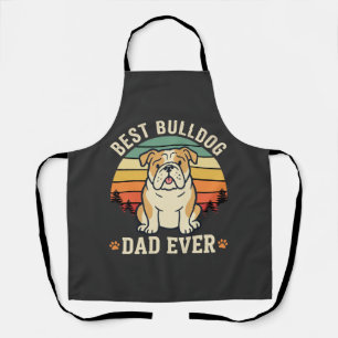 Bester Bulldoggen-Vater überhaupt Retro-Vektor Schürze