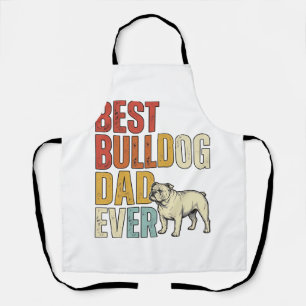 Bester Bulldoggen-Vater überhaupt Vintage-Gravur-S Schürze