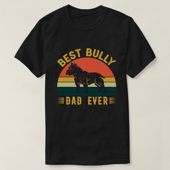 Bester Bully-VATER je Vintag T-Shirt (Design vorne)
