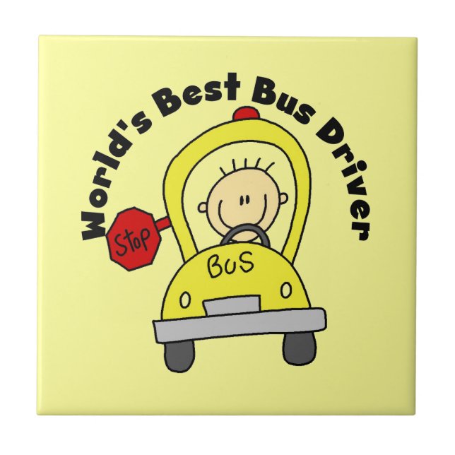 Bester Busfahrer der Welt Fliese (Vorderseite)