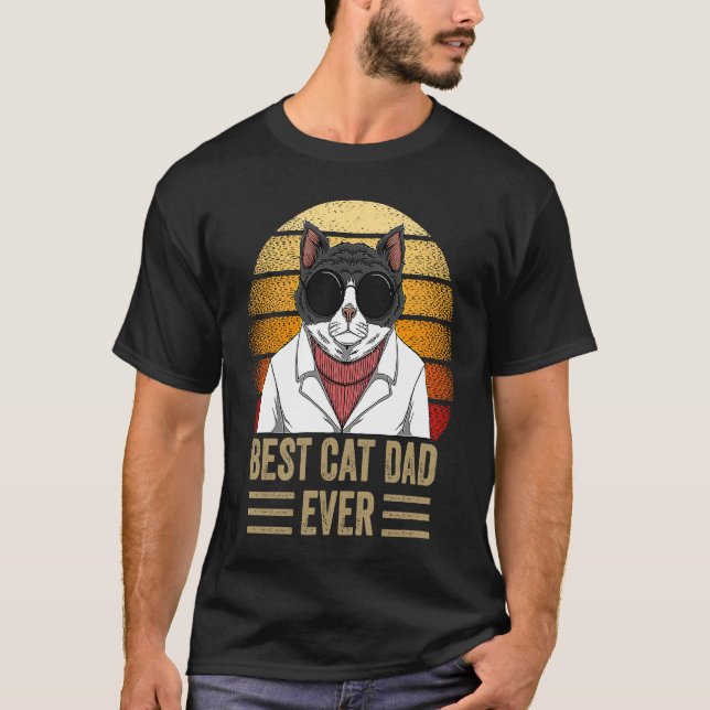 Bester Cad Dad Ever Tees Cooler Vater Katze Daddy  (Vorderseite)