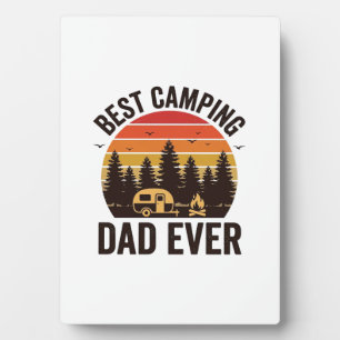 Bester Camping-Vater Aller Zeiten Vintage-Camping- Fotoplatte