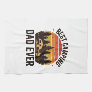 Bester Camping-Vater Aller Zeiten Vintage Camping Geschirrtuch