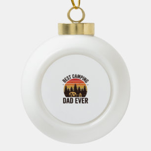 Bester Camping-Vater Aller Zeiten Vintage-Camping- Keramik Kugel-Ornament