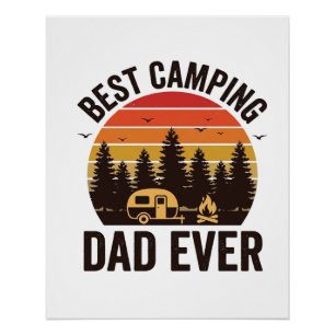Bester Camping-Vater Aller Zeiten Vintage Camping Poster