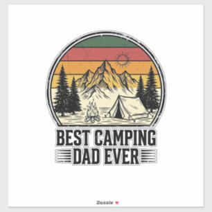 Bester Camping-Vater Aller Zeiten Vintage Outdoor- Aufkleber