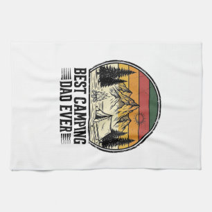 Bester Camping-Vater Aller Zeiten Vintage Outdoor- Geschirrtuch