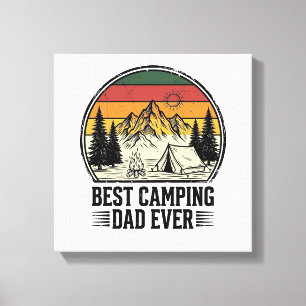 Bester Camping-Vater aller Zeiten Vintage-Outdoor- Leinwanddruck