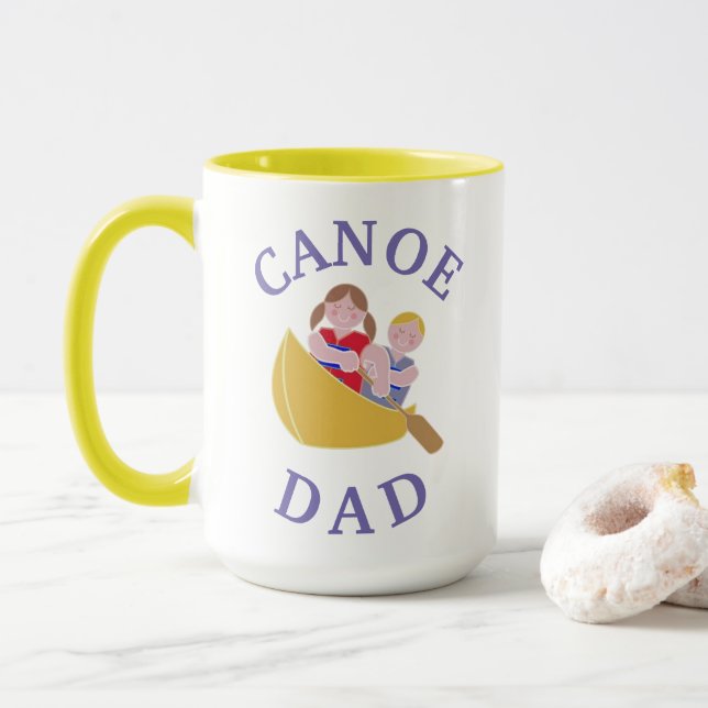 Bester "CANOE VATER" je! Vatertag Tasse (Mit Donut)