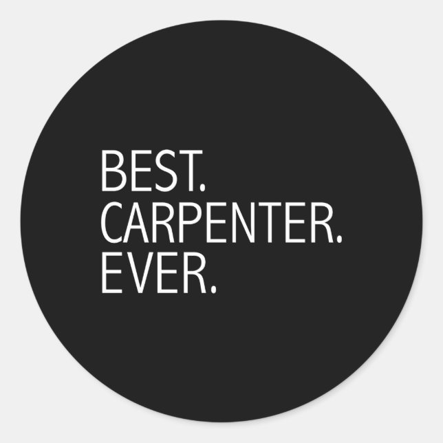 Bester Carpenter-Schulspass je Carpentry-Schule Runder Aufkleber (Vorderseite)