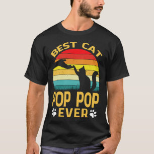 Bester Cat POP POP je Retro Vintag T-Shirt