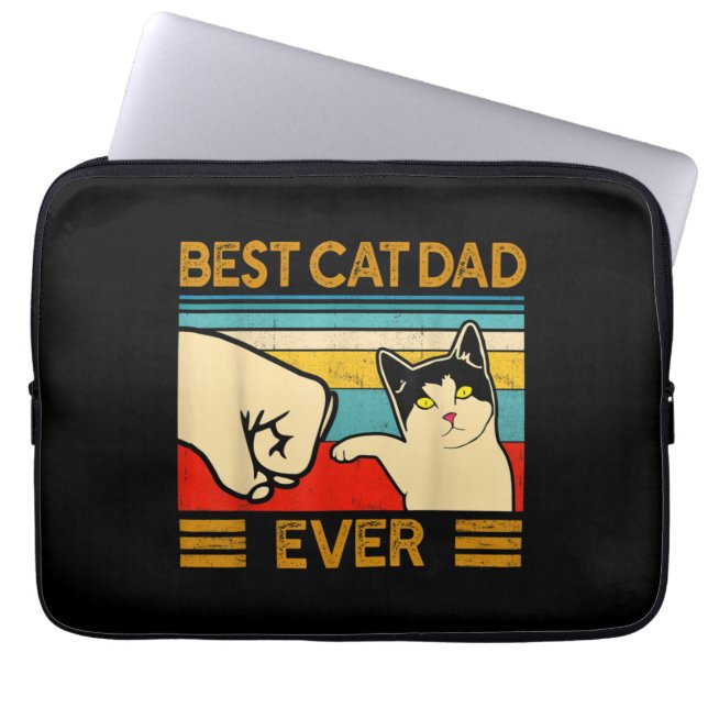 Bester Cat Vater Ever Funny Cat Daddy Laptopschutzhülle (Vorderseite)