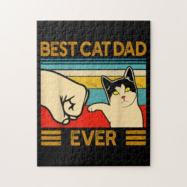 Bester Cat Vater Ever Funny Cat Daddy Puzzle (Vertikal)