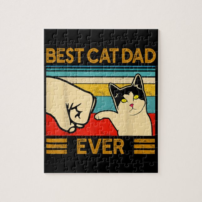 Bester Cat Vater Ever Funny Cat Daddy Puzzle (Vertikal)