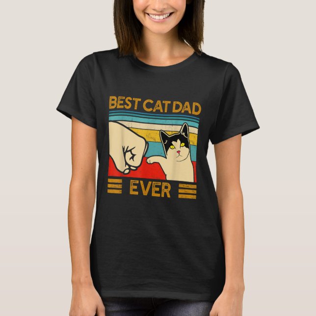 Bester Cat Vater Ever Funny Cat Daddy T-Shirt (Vorderseite)