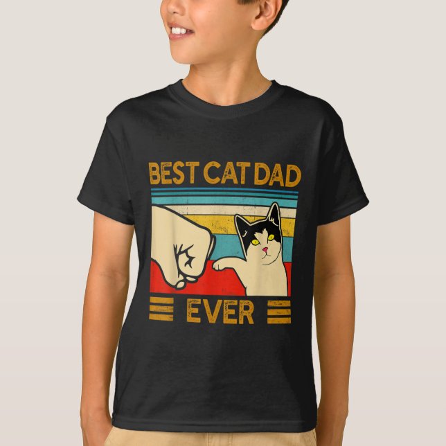 Bester Cat Vater Ever Funny Cat Daddy T-Shirt (Vorderseite)