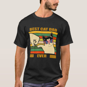 Bester Cat Vater Ever Funny Cat Daddy Vater Vintag T-Shirt
