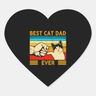 Bester Cat Vater Ever T Shirt Funny Cat Vater Vate Herz-Aufkleber