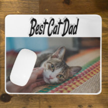 Bester Cat Vater Foto Schwarzer Text