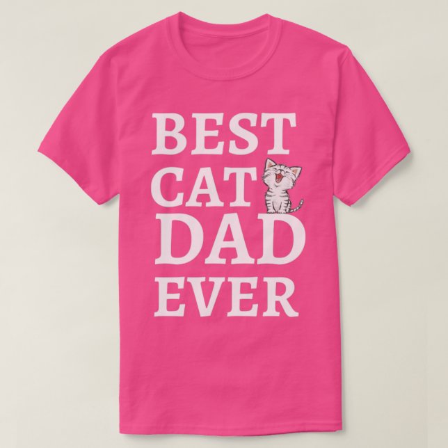 Bester Cat Vater je2 T-Shirt (Design vorne)
