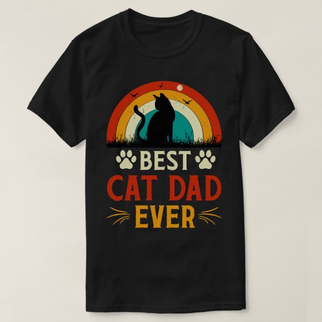 Bester Cat Vater je 1 T-Shirt (Design vorne)