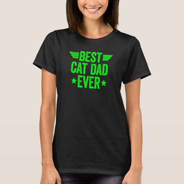 Bester Cat Vater je 8 T-Shirt (Vorderseite)