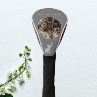 Bester Cat Vater je benutzerdefiniertes Foto - Dun Golf Headcover