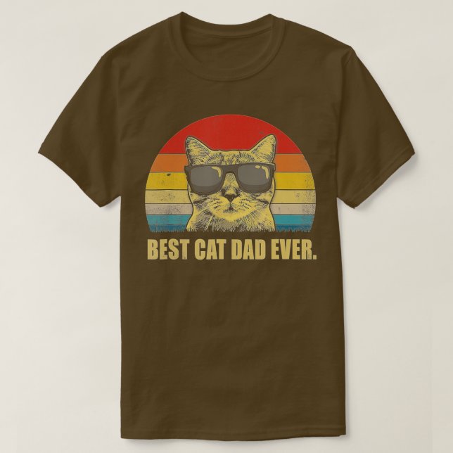 Bester Cat Vater je Bump Fit Father's Day Geschenk T-Shirt (Design vorne)