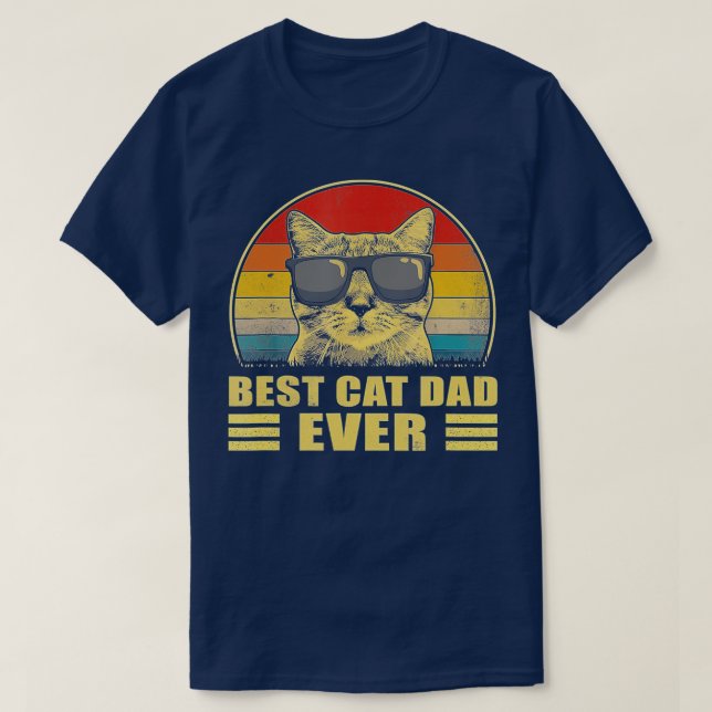 Bester Cat Vater je Bump Fit Father's Day Geschenk T-Shirt (Design vorne)