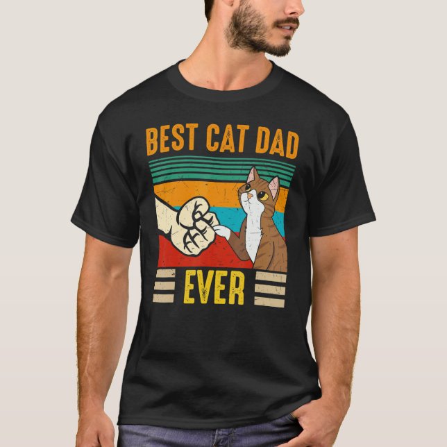 Bester Cat Vater je Cat Daddy T-Shirt (Vorderseite)