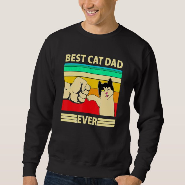 Bester Cat Vater je Cat Daddy Vatertag Sweatshirt (Vorderseite)