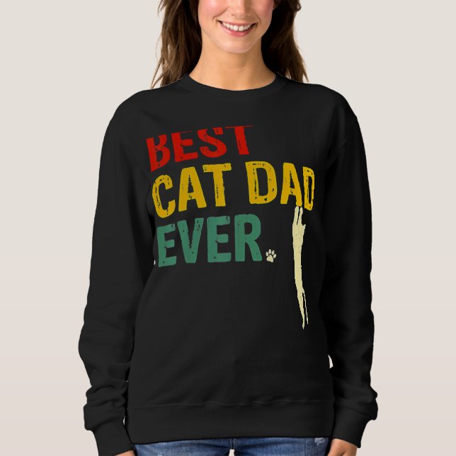 Bester Cat Vater je Cat Daddy Vatertag Sweatshirt (Vorderseite)